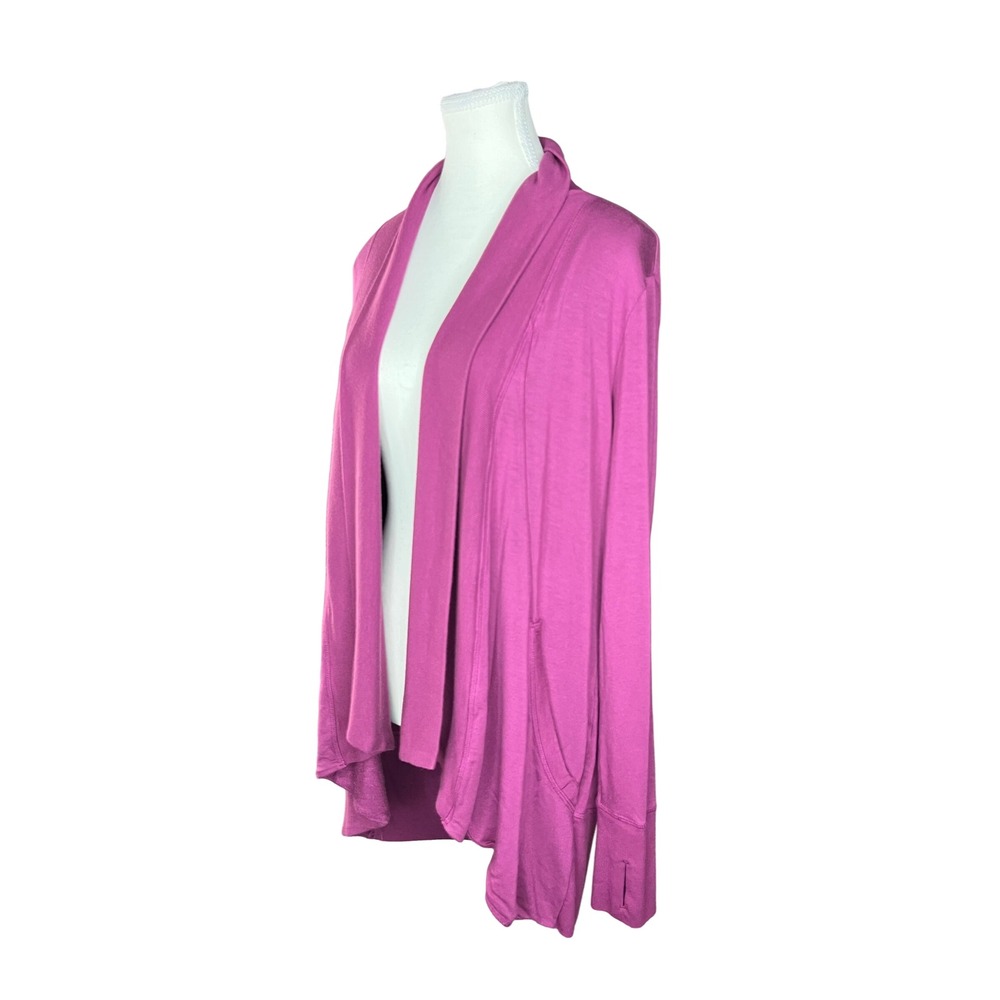Athleta Women's Magenta‎ Pink Waterfall Cardigan Sweater Medium Petite MP
